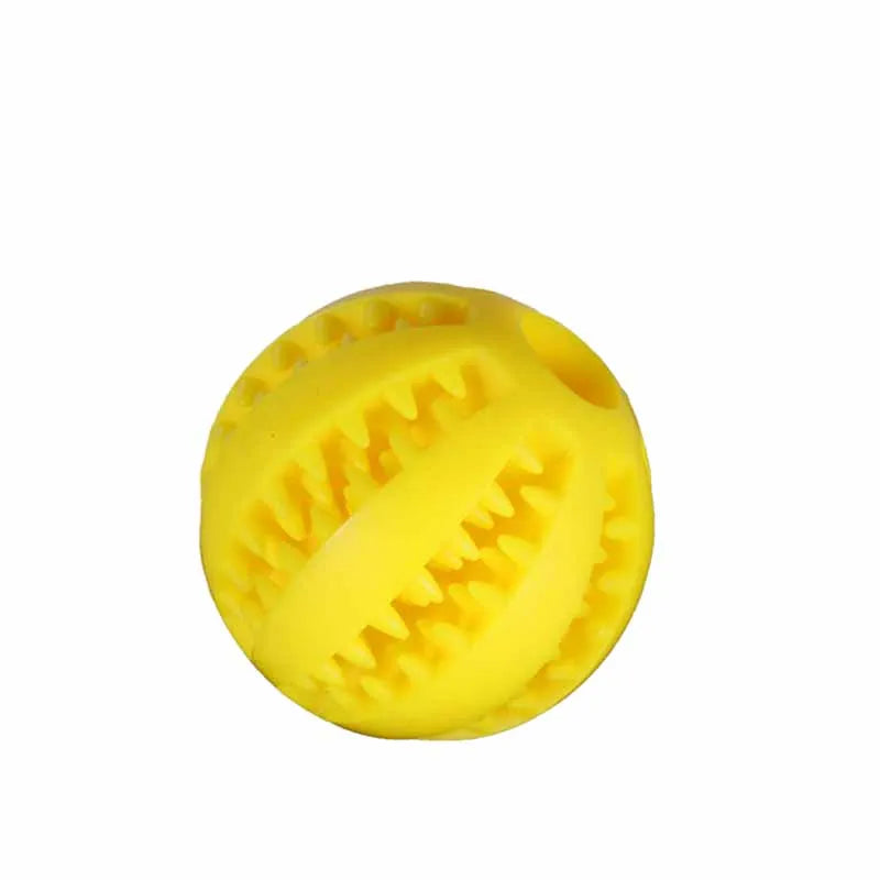 5Cm Extra-Tough Natural Rubber Dog Chew Toy - Interactive Tooth Cleaning Treat Ball for Happy Pets