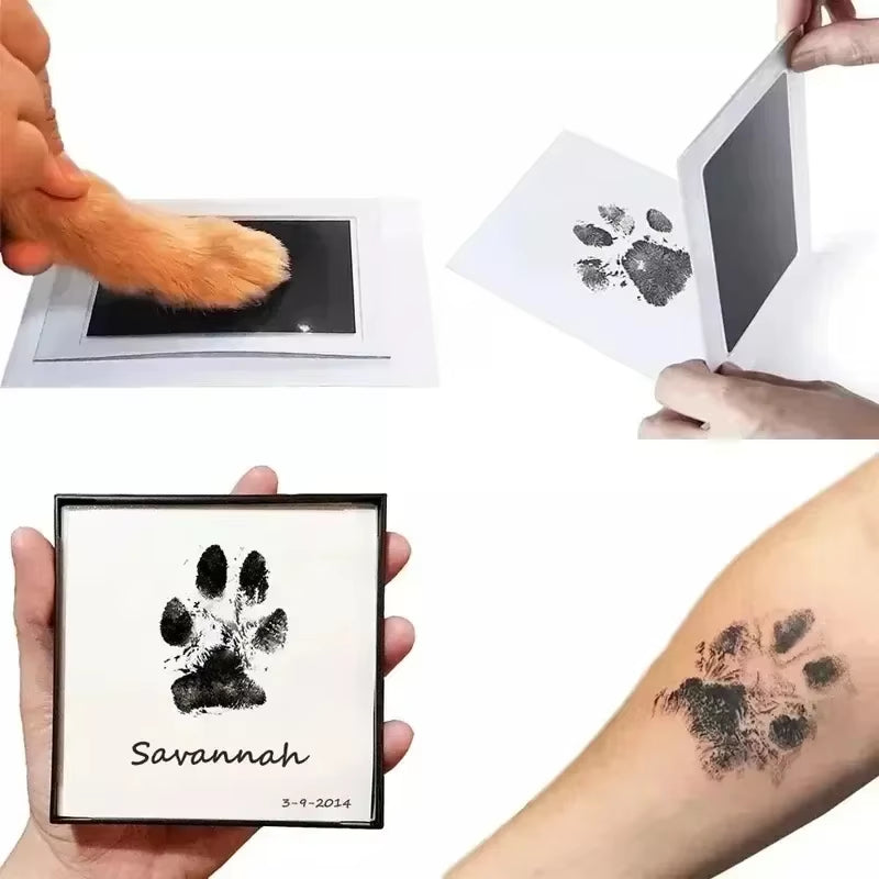 Non-Toxic Pet Footprint & Handprint Ink Pad - Safe & Easy Paw Print Keepsake for Dogs and Babies