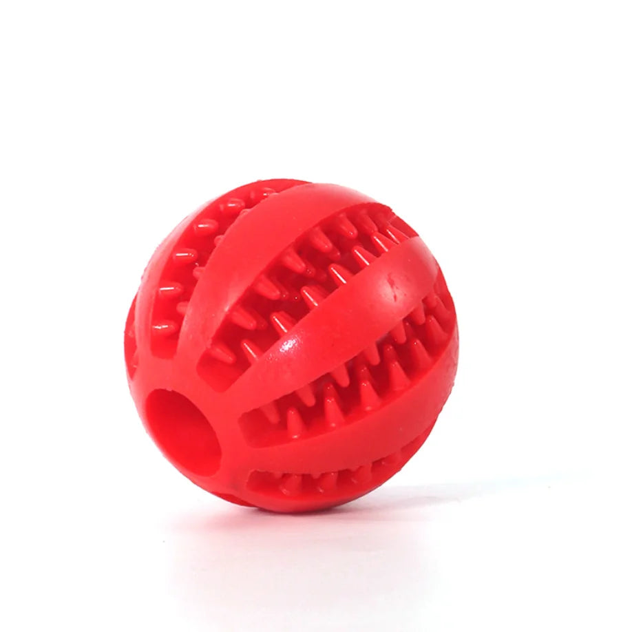 5Cm Extra-Tough Natural Rubber Dog Chew Toy - Interactive Tooth Cleaning Treat Ball for Happy Pets