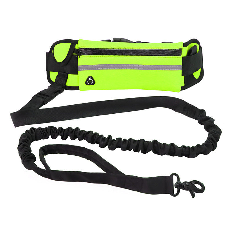 Ultimate Hands-Free Dog Leash with Shock Absorbing Bungee - Perfect for Large Dogs Up to 180lbs, Includes Phone Pocket & Water Bottle Holder!