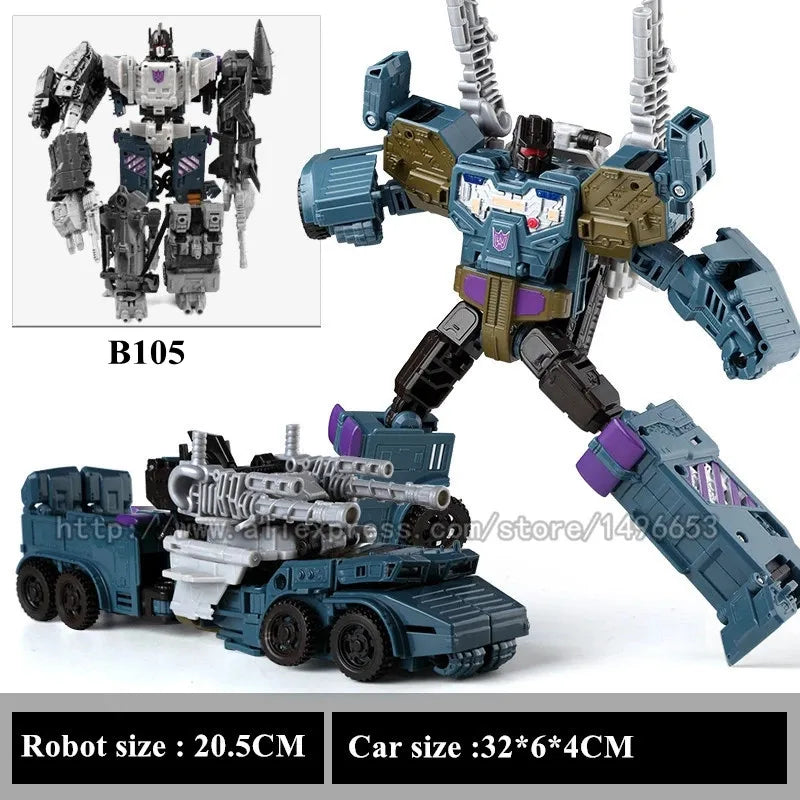Haizhixing 5 in 1 Transformation Robot Car Toys Anime Devastator Aircraft Tank Model KO Boys Truck Collection Kid Adult Gift