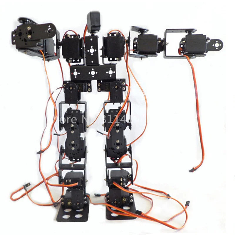 1Set 17DOF Biped Humanoid Educational Robot Kit Servo Bracket Robot Parts Walking Robot DIY for Hobbyists Robot Competition