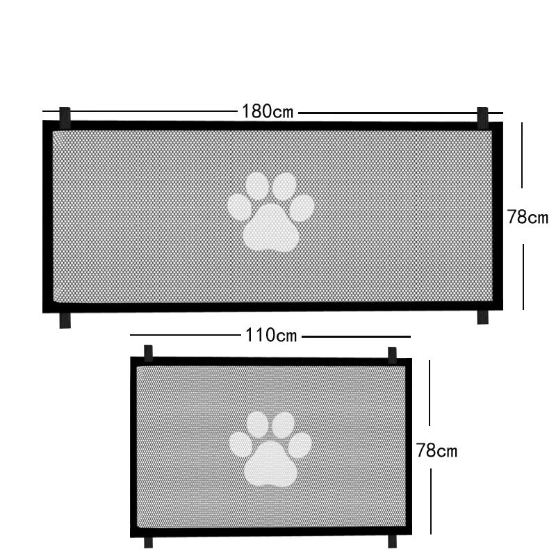 Durable Dog Gate Mesh with 4 Hooks - Indoor & Outdoor Safety Enclosure for Pets