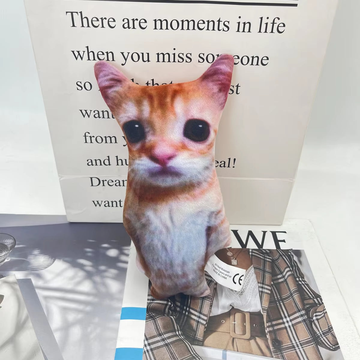 21Cm Cute El Gato Cat Plush Toys Wowwow Cat Dolls Plushies Simulation Stuffed Animals Birthday Holiday Gift Kids Collectible Toy