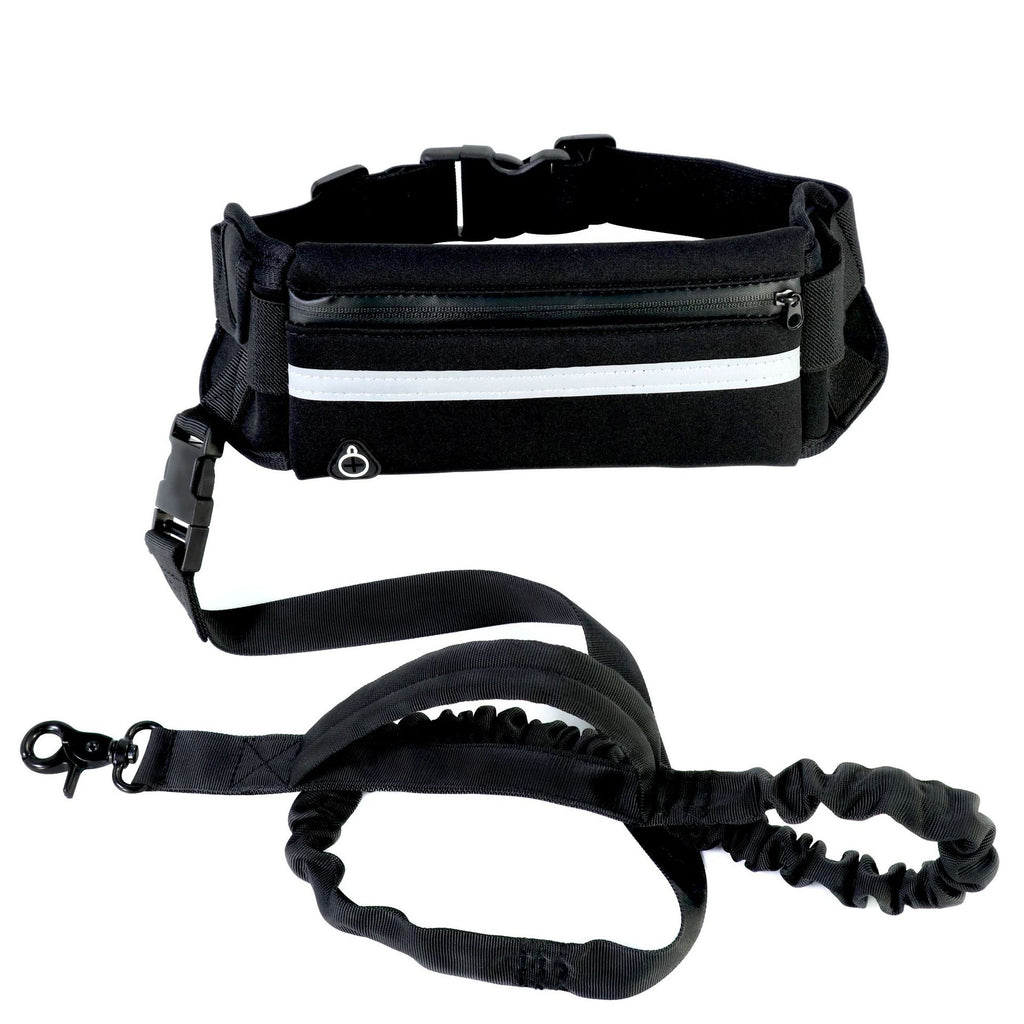 Ultimate Hands-Free Dog Leash with Shock Absorbing Bungee - Perfect for Large Dogs Up to 180lbs, Includes Phone Pocket & Water Bottle Holder!