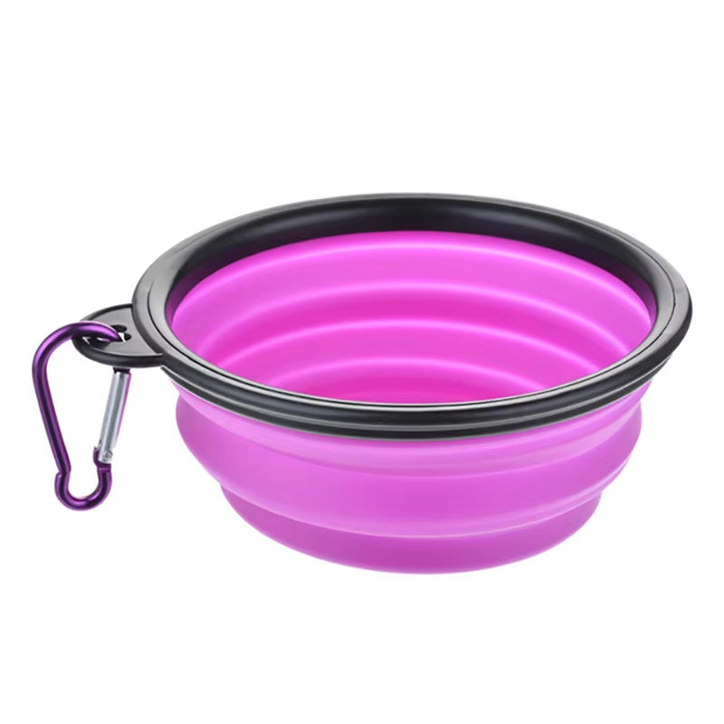 Large Collapsible Silicone Dog Bowl - Portable Travel Feeder for Pets (350/1000Ml)