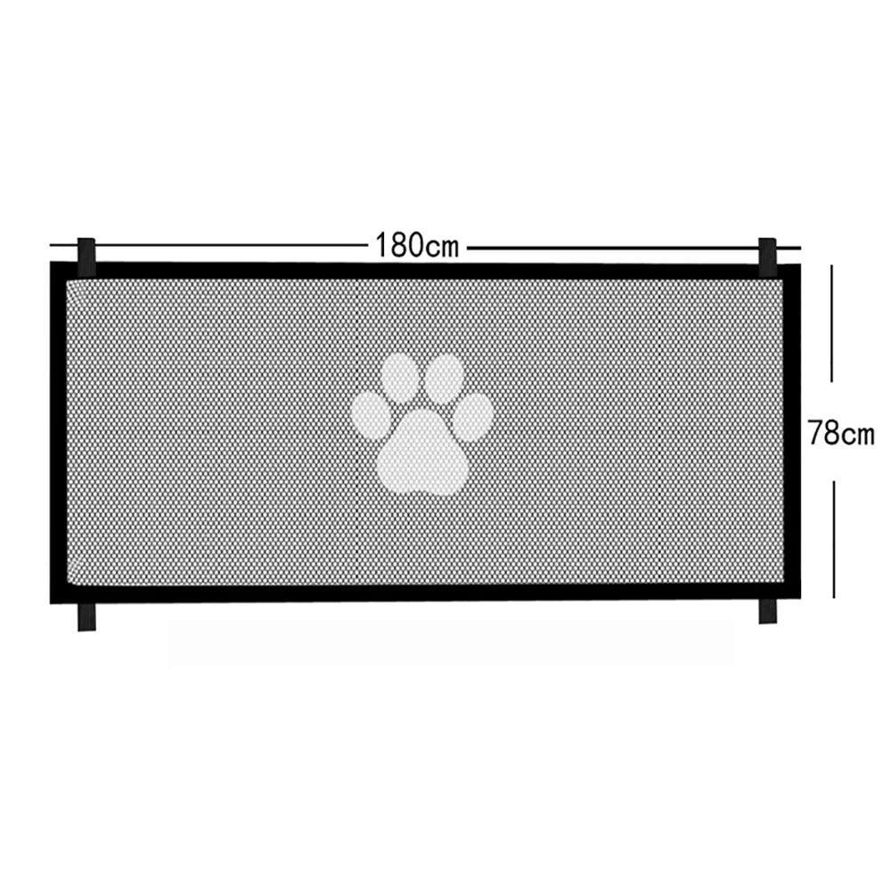 Durable Dog Gate Mesh with 4 Hooks - Indoor & Outdoor Safety Enclosure for Pets
