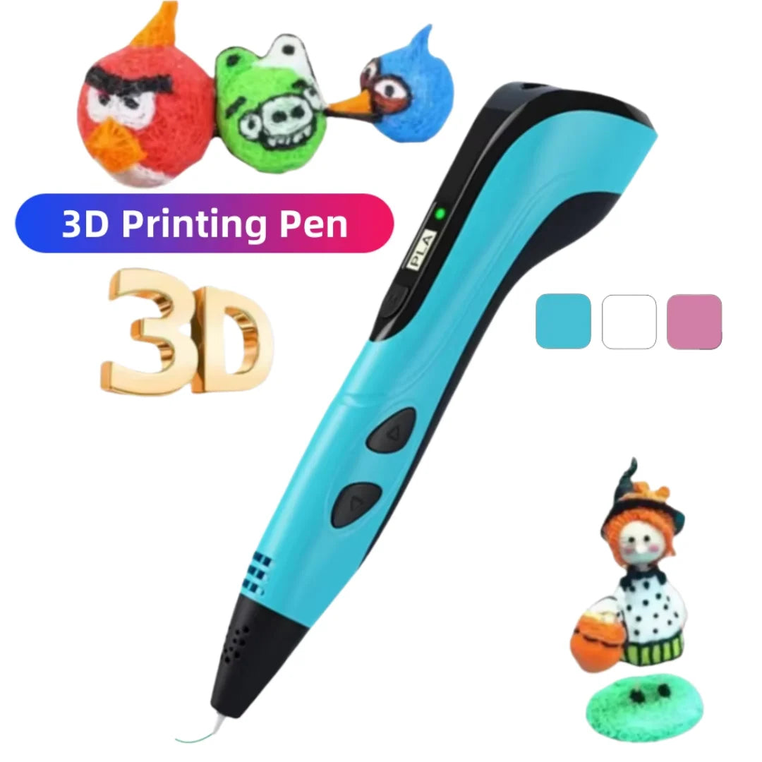 3D Printing Pen with LED Display 3D Pen Set for Kids Filament Children USB Drawing Tool Drawing Toy DIY
