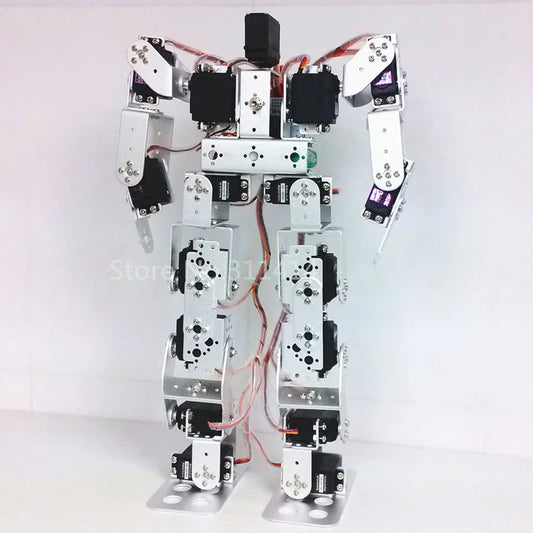 1Set 17DOF Biped Humanoid Educational Robot Kit Servo Bracket Robot Parts Walking Robot DIY for Hobbyists Robot Competition