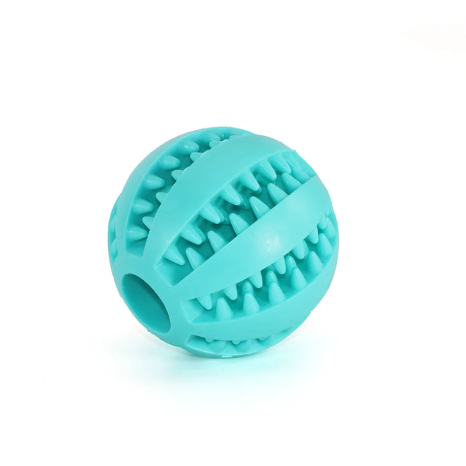 5Cm Extra-Tough Natural Rubber Dog Chew Toy - Interactive Tooth Cleaning Treat Ball for Happy Pets