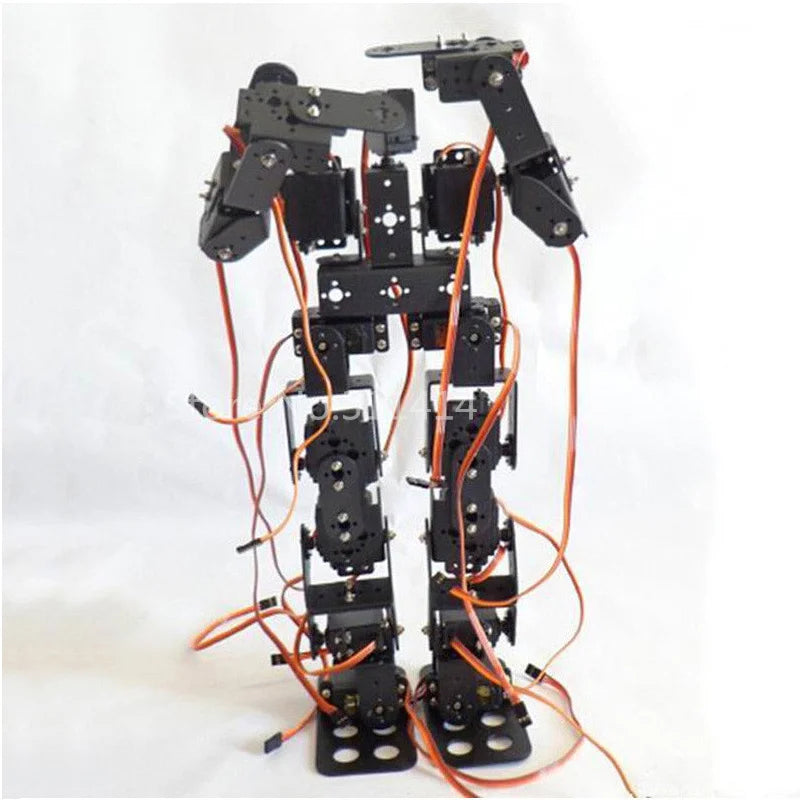 1Set 17DOF Biped Humanoid Educational Robot Kit Servo Bracket Robot Parts Walking Robot DIY for Hobbyists Robot Competition