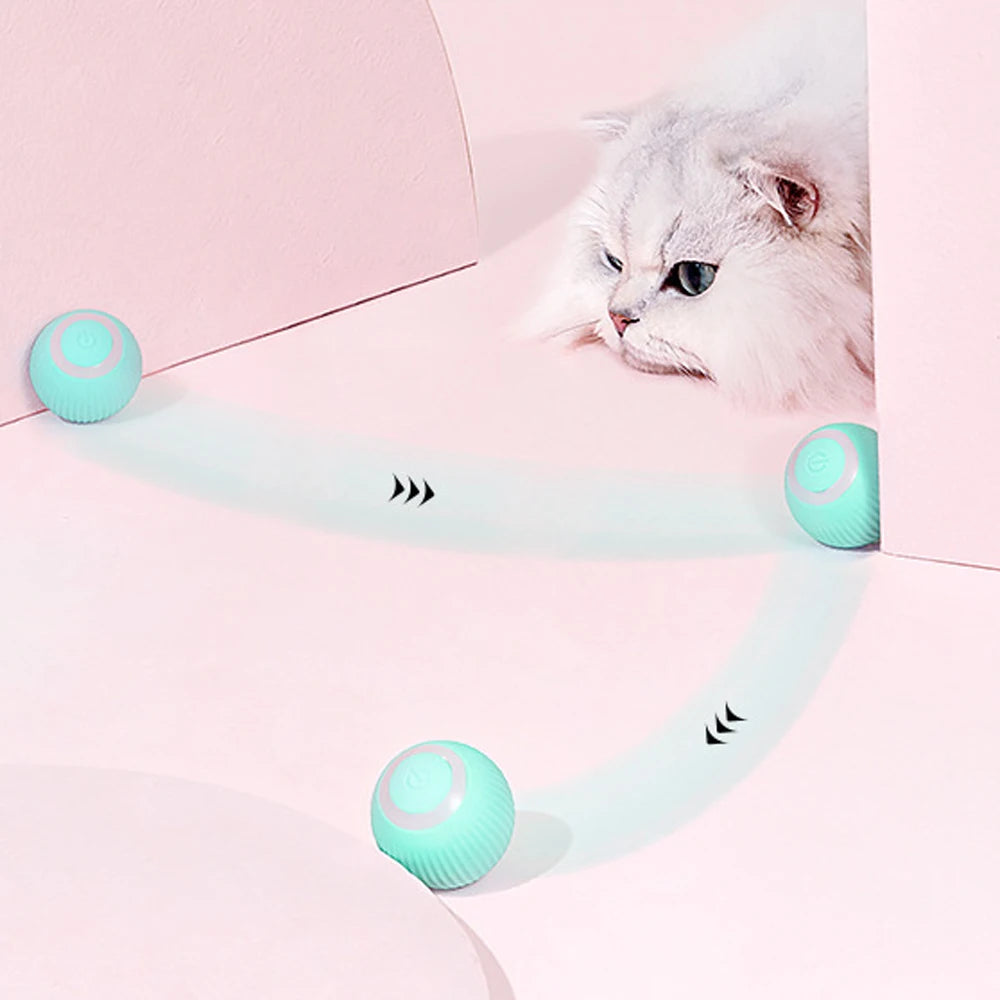 Engaging Automatic Rolling Ball Cat Toy for Indoor Fun and Training