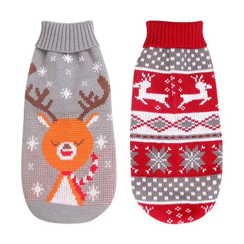 Cozy Knitted Pet Sweater - Stylish Winter Coat for Small to Medium Dogs and Cats