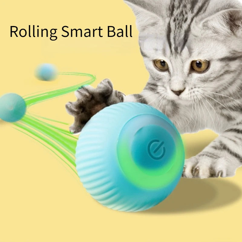 Engaging Automatic Rolling Ball Cat Toy for Indoor Fun and Training