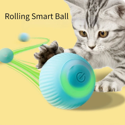 Engaging Automatic Rolling Ball Cat Toy for Indoor Fun and Training