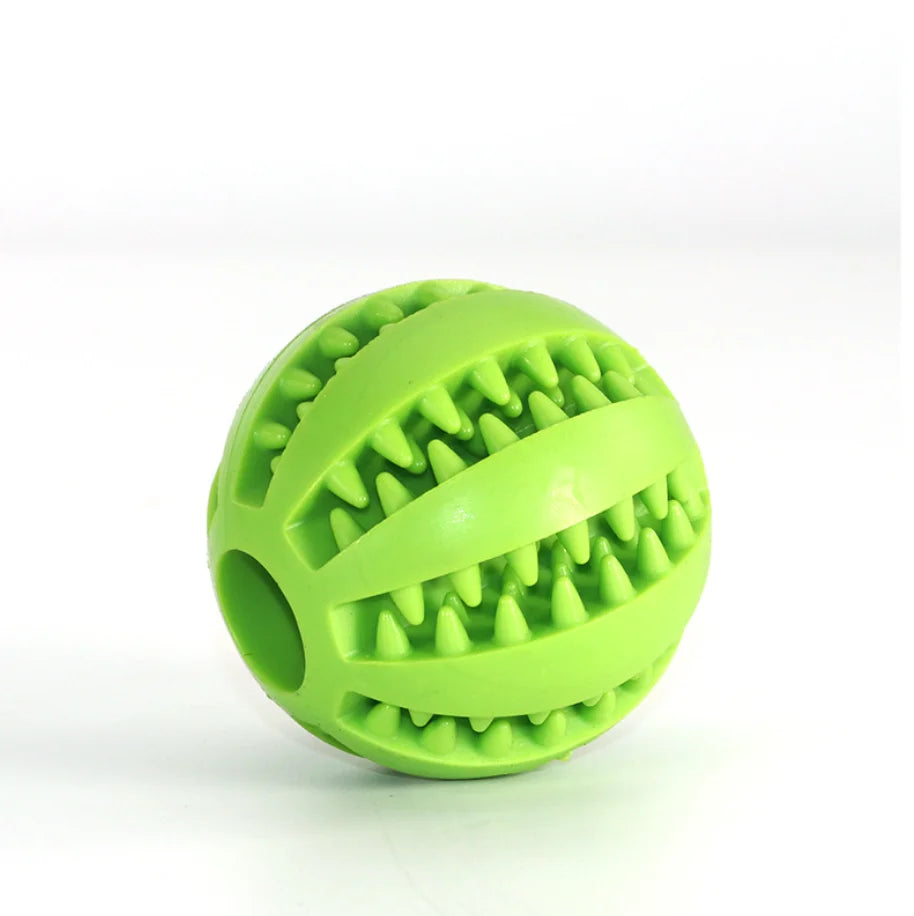 5Cm Extra-Tough Natural Rubber Dog Chew Toy - Interactive Tooth Cleaning Treat Ball for Happy Pets