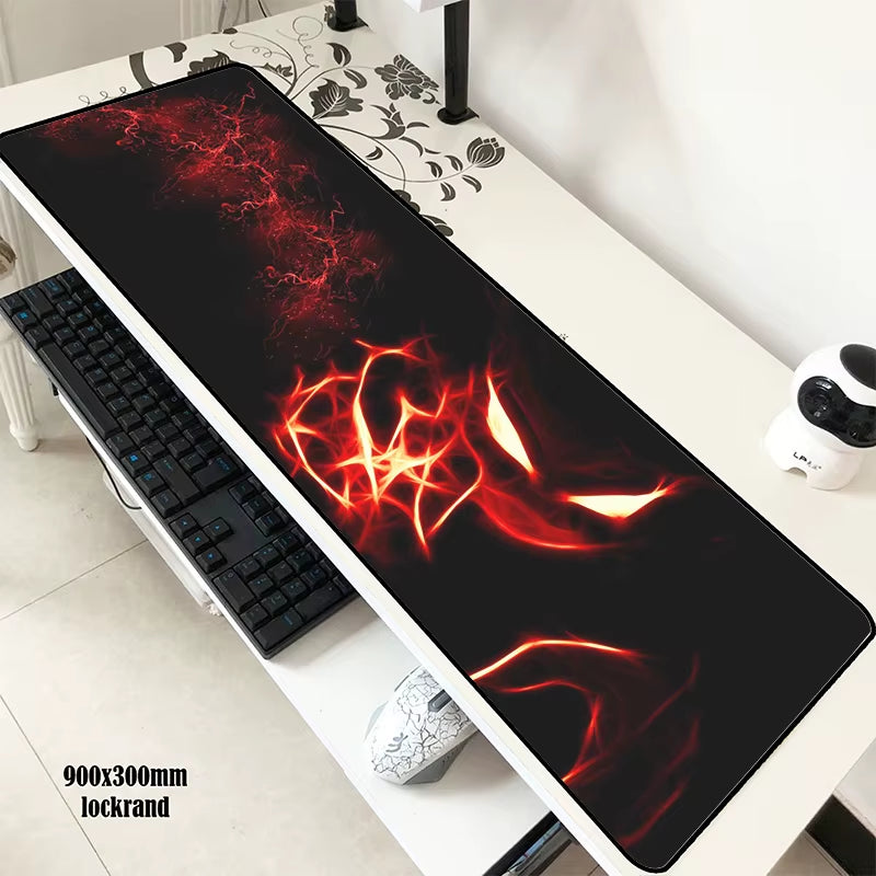 Abstract Red Mousepad Gamer 900X300X3Mm Gaming Mouse Pad Best Notebook Pc Accessories Christmas Gifts Padmouse Ergonomic Mats