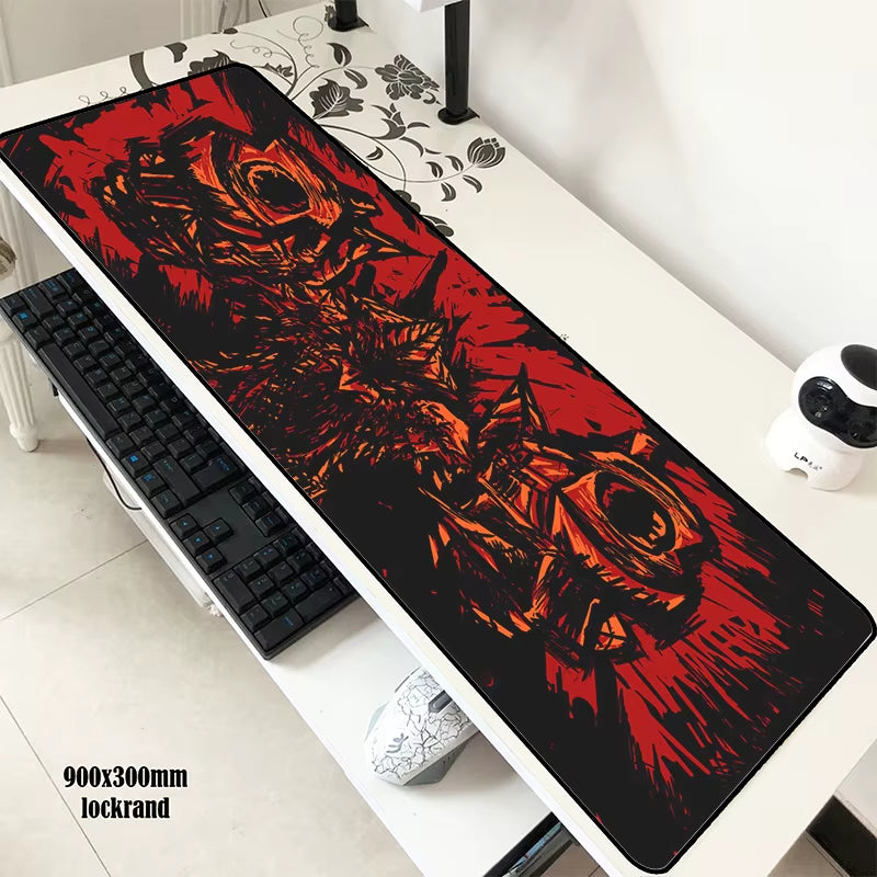Abstract Red Mousepad Gamer 900X300X3Mm Gaming Mouse Pad Best Notebook Pc Accessories Christmas Gifts Padmouse Ergonomic Mats