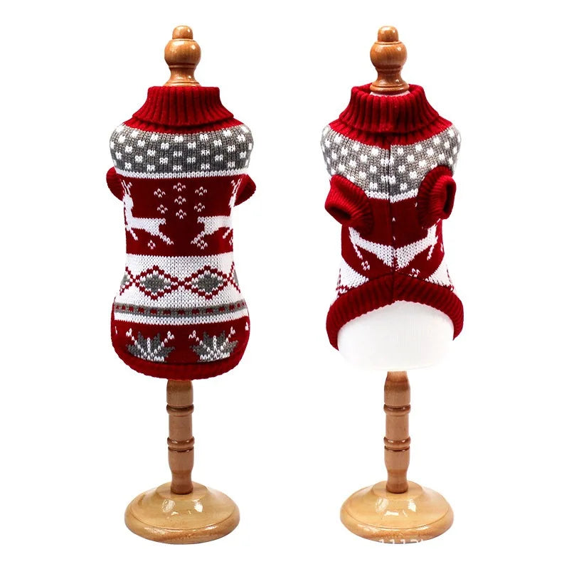 Cozy Knitted Pet Sweater - Stylish Winter Coat for Small to Medium Dogs and Cats