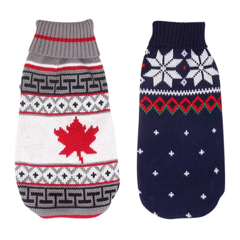 Cozy Knitted Pet Sweater - Stylish Winter Coat for Small to Medium Dogs and Cats