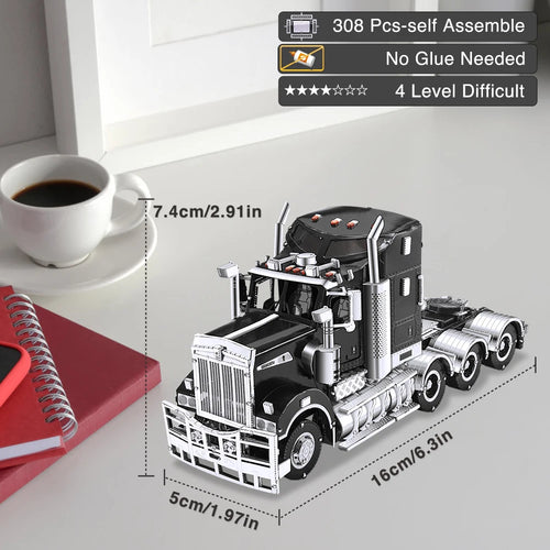 3D Metal Puzzles Trucks T909 Cars Mode Jigsaw for Adults Assembly DIY Set for Collection Birthday Gifts