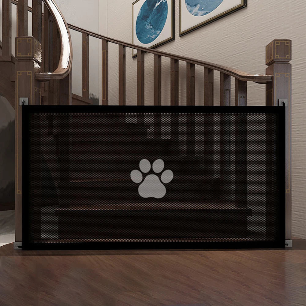 Durable Dog Gate Mesh with 4 Hooks - Indoor & Outdoor Safety Enclosure for Pets