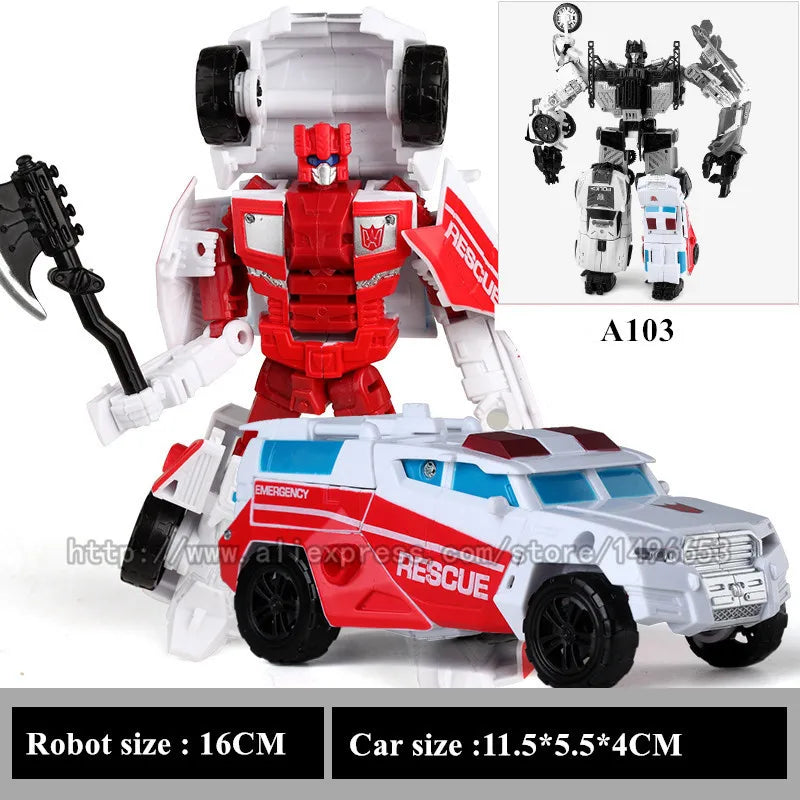 Haizhixing 5 in 1 Transformation Robot Car Toys Anime Devastator Aircraft Tank Model KO Boys Truck Collection Kid Adult Gift