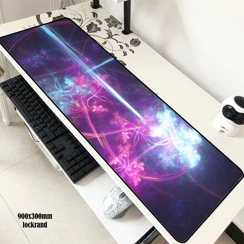 Abstract Red Mousepad Gamer 900X300X3Mm Gaming Mouse Pad Best Notebook Pc Accessories Christmas Gifts Padmouse Ergonomic Mats
