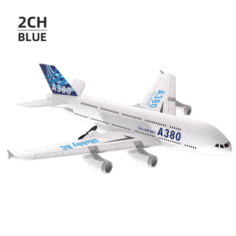 A380 2CH 3CH RC Airplane Airbus EPP Foam Aircraft Toy 2.4G Glide Fixed Wing RTF Plane Outdoor Toys Drone Children Birthday Gifts