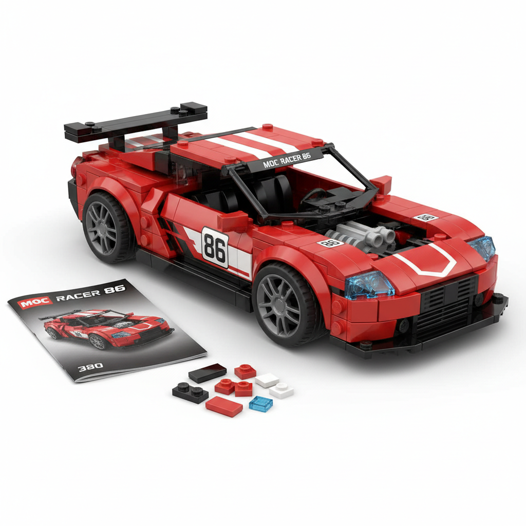 MOC Racer 86 Sports Car Building Blocks